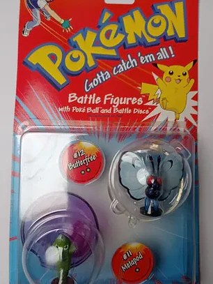 Butterfree + Metapod 1999 Hasbro Pokemon Nintendo