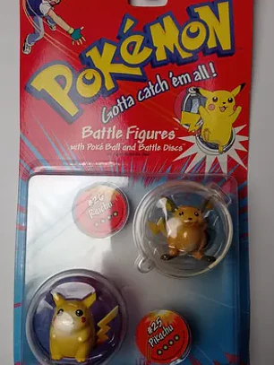 Pikachu + Raichu 1999 Hasbro Pokemon Nintendo