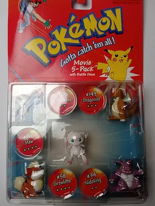Growlithe + Nidoking + Mew + 1999 Hasbro Pokemon Nintendo