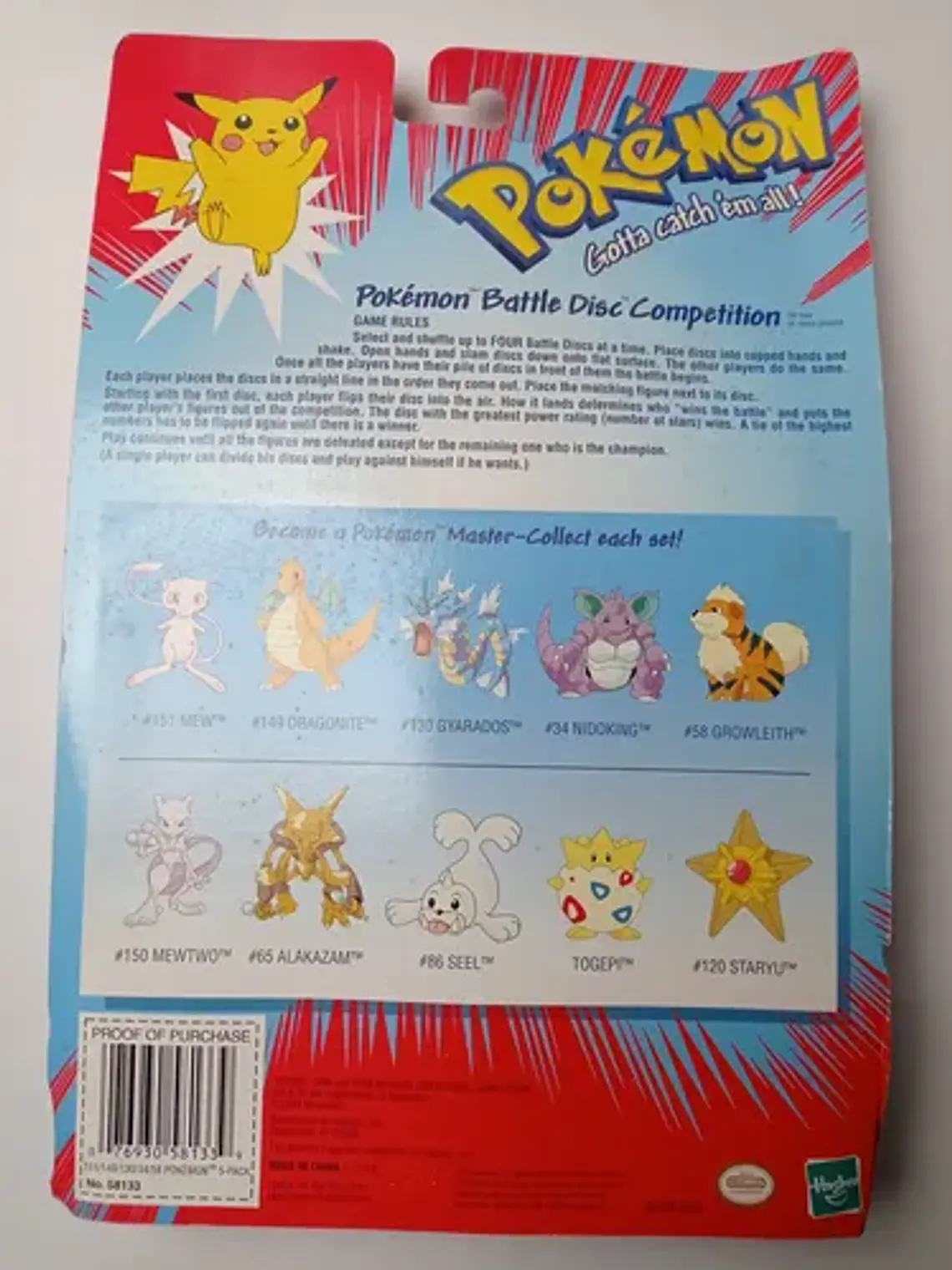 Growlithe + Nidoking + Mew + 1999 Hasbro Pokemon Nintendo 6