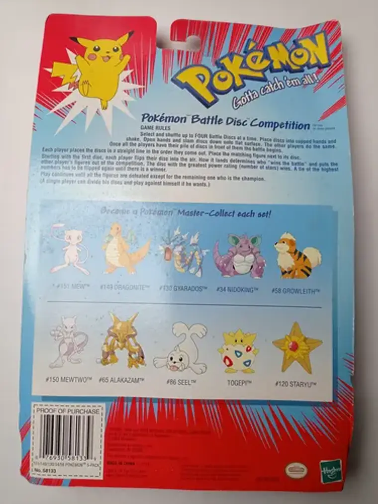 Growlithe + Nidoking + Mew + 1999 Hasbro Pokemon Nintendo 6