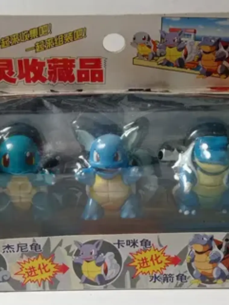 Squirtle Evolution 1998 Tomy Pokemon Wartortle Blastoise 1