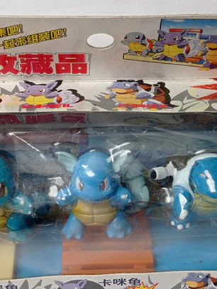 Squirtle Evolution 1998 Tomy Pokemon Wartortle Blastoise