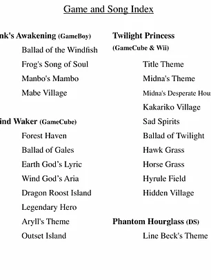 Cancionero Digital (Ingles) para Ocarina de 12 Agujeros Legend of Zelda Vol 2
