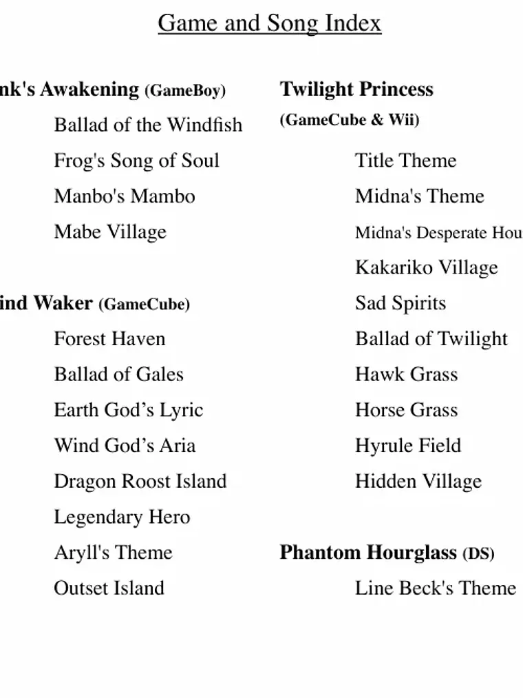 Cancionero Digital (Ingles) para Ocarina de 12 Agujeros Legend of Zelda Vol 2 2