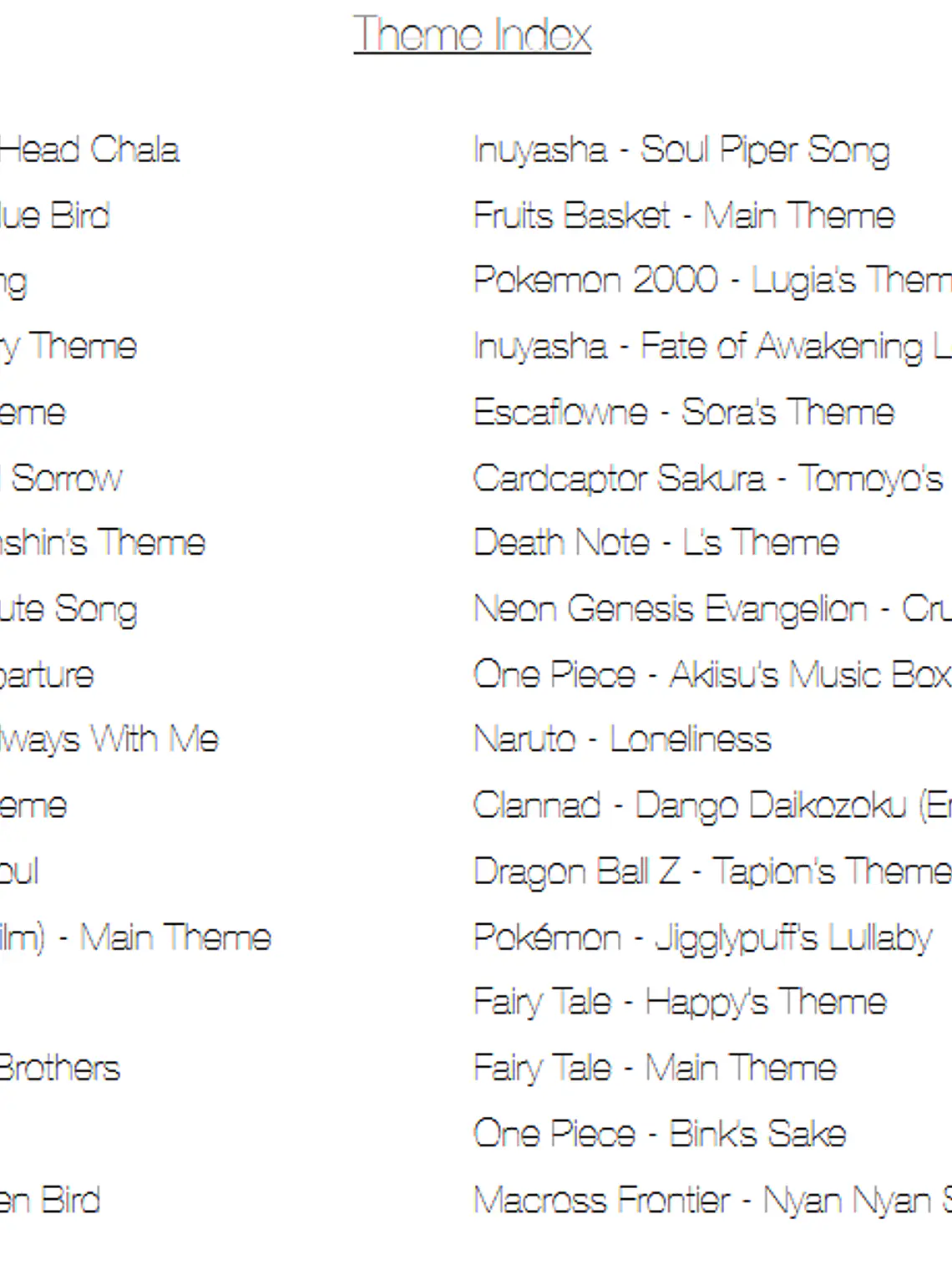 Cancionero Digital (Ingles) para Ocarina de 6 Agujeros Anime Vol 1 2