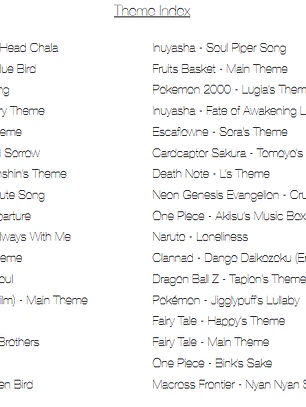 Cancionero Digital (Ingles) para Ocarina de 6 Agujeros Anime Vol 1
