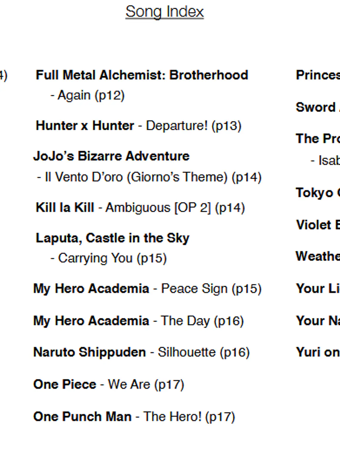 Cancionero Digital (Ingles) para Ocarina de 6 Agujeros Anime Vol 2 2