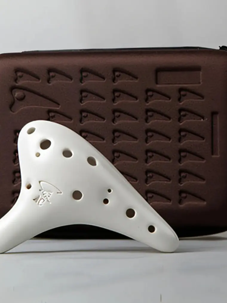 Ocarina 12 Agujeros | Model A Alto C Blanco 1