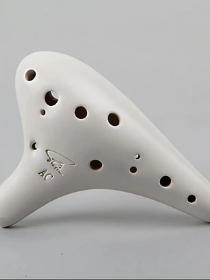 Ocarina 12 Agujeros | Model A Alto C Blanco