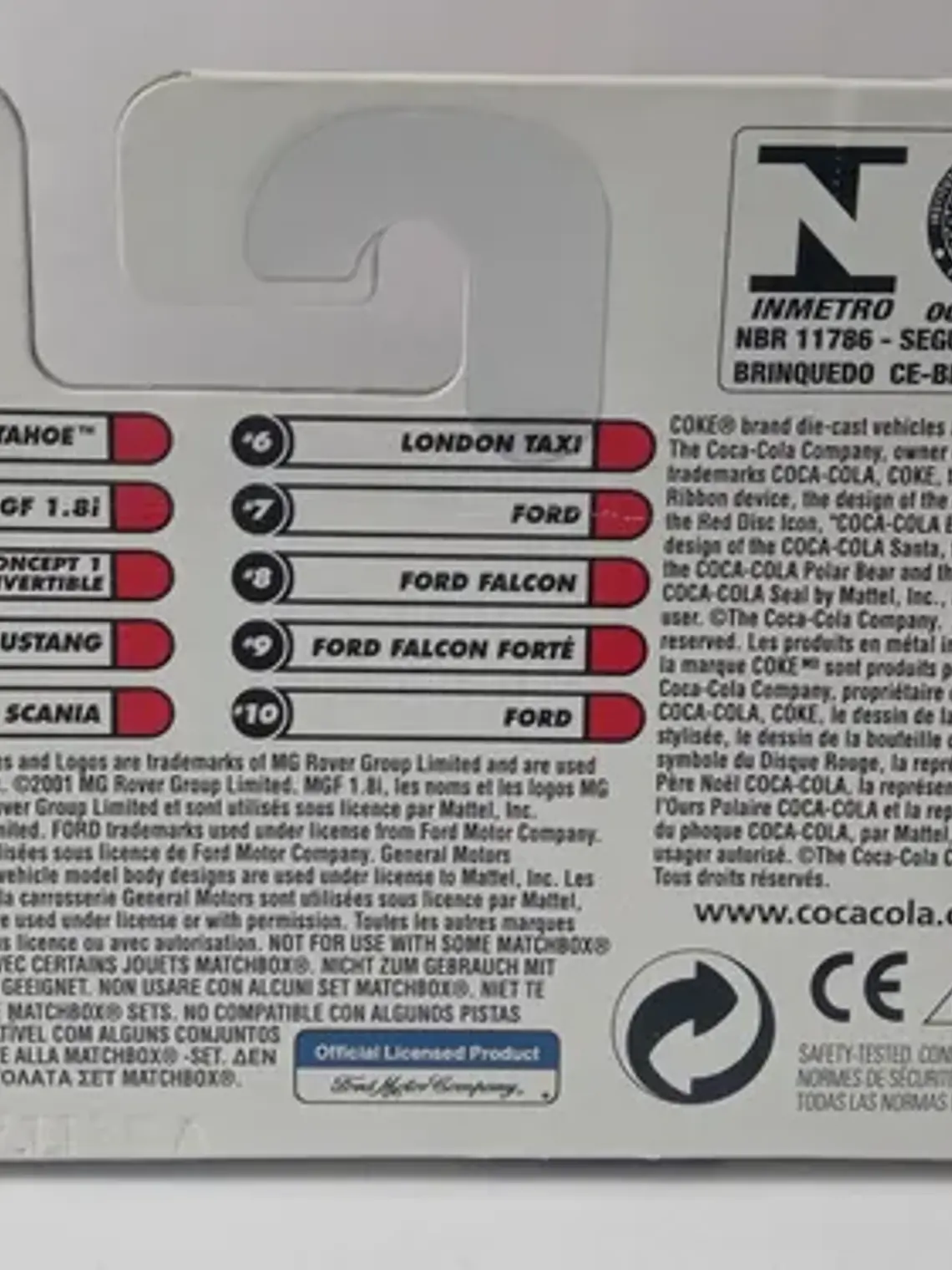 Ford Falcon Forte Coca Cola 2002 Matchbox Mattel 5