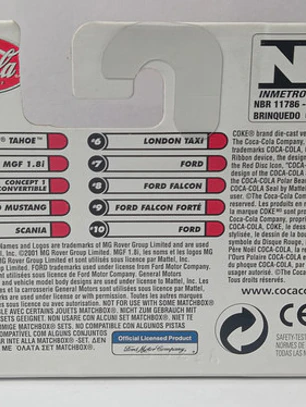 Ford Van Coca Cola 2002 Matchbox Mattel