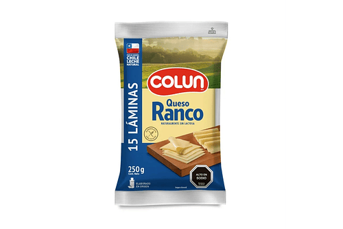 Queso ranco laminado 250gm