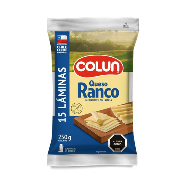 Queso ranco laminado 250gm