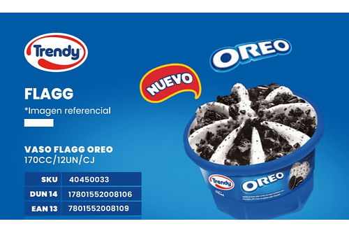 Vaso Flagg Oreo trendy x12unid