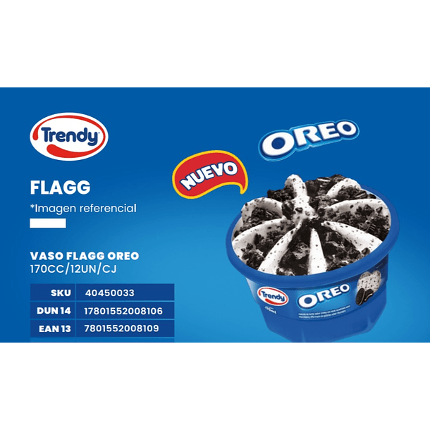 Vaso Flagg Oreo trendy x12unid