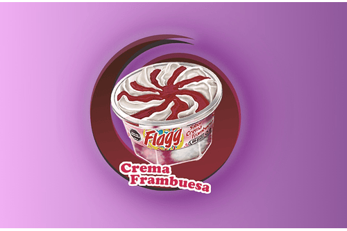 Vaso Flagg Crema Frambuesa x12