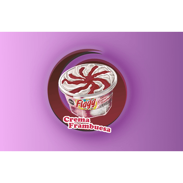 Vaso Flagg Crema Frambuesa x12