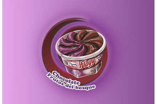 Vaso Flagg choc/Frutos Bosque x12 