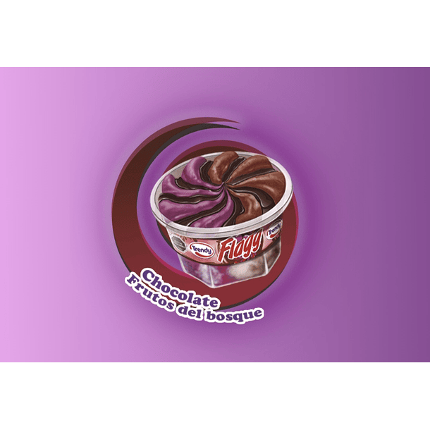 Vaso Flagg choc/Frutos Bosque x12 