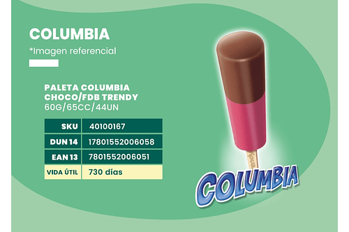 Paleta columbia trendy x44