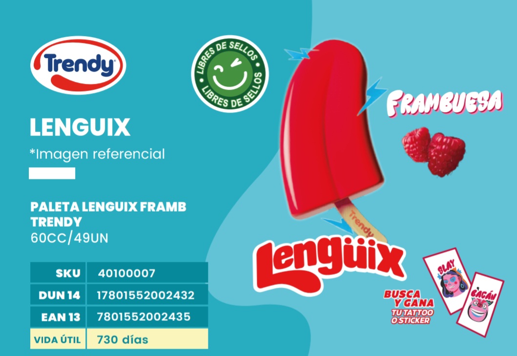 Lenguix Frambuesa Trendy x49 | Sala de Venta Express