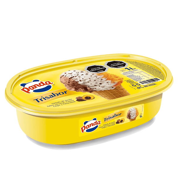 Cassatta trisabor choc/luc/chips panda 1lt
