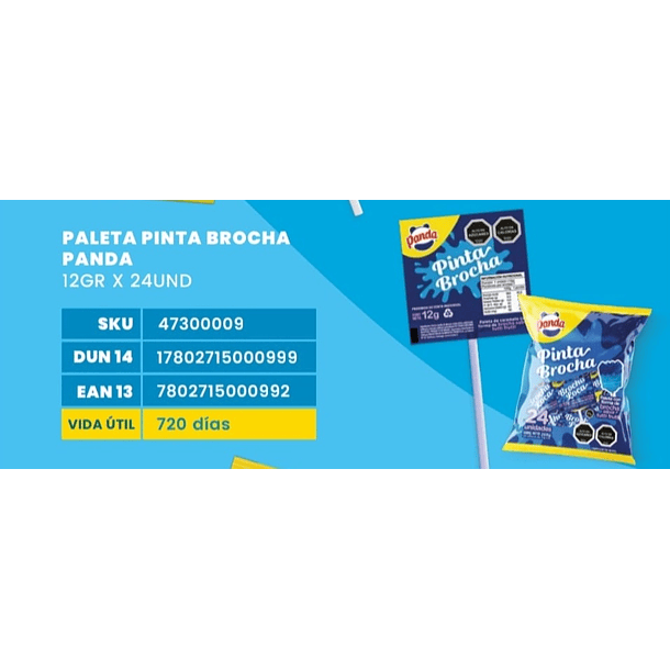 Paleta pinta brocha bolsa x24unid