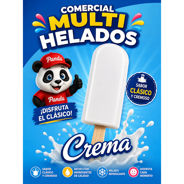 Paleta  crema panda x42