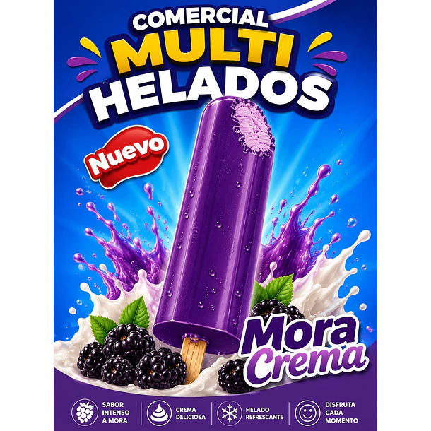 Paleta mora crema x44