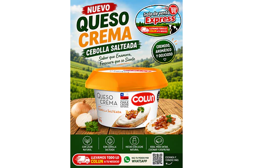 Queso crema cebolla salteada 100gm