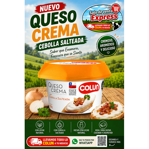 Queso crema cebolla salteada 100gm
