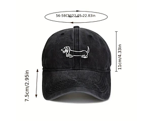 Gorro Jockey dachshund variedad colores - Negro