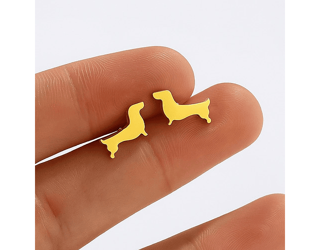 Aretes Con Diseño De  Perro Salchicha
