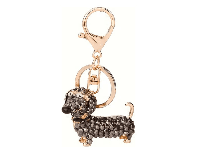 Llavero Perro Salchicha Negro