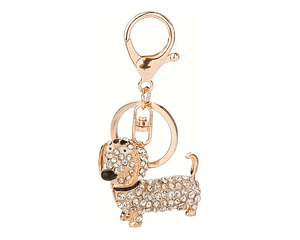 Llavero Perro Salchicha con brilitos