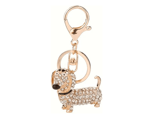 Llavero Perro Salchicha con brilitos