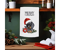 Paño De Cocina Navideño Diseño Perro Salchicha