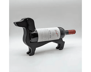 Soporte Botella De Vino Diseño Perro Salchicha