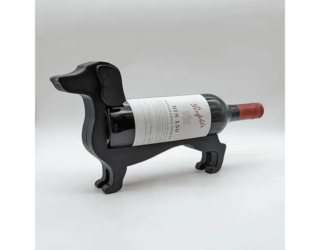 Soporte Botella De Vino Diseño Perro Salchicha