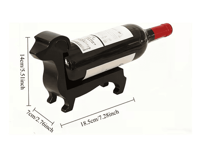 Soporte Botella De Vino Diseño Perro Salchicha