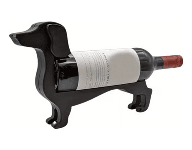 Soporte Botella De Vino Diseño Perro Salchicha