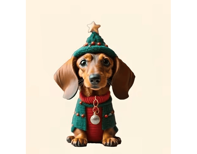 Set 2 salchi adornos navideños