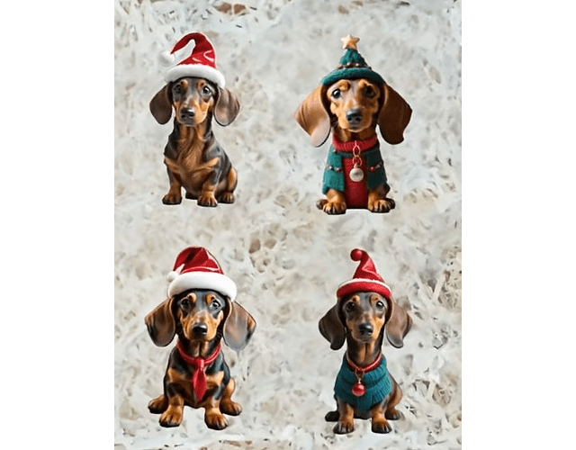 Set 2 salchi adornos navideños