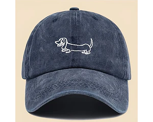 Gorro Jockey dachshund variedad colores - Azul