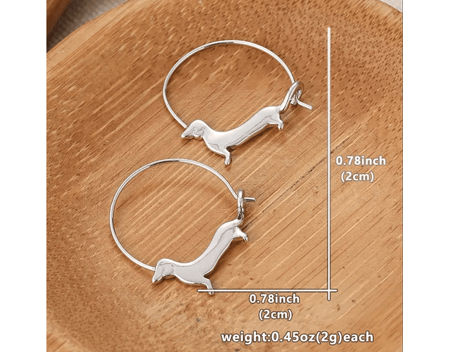 Aros perro salchicha argollas