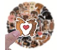 60 stickers perritos salchicha