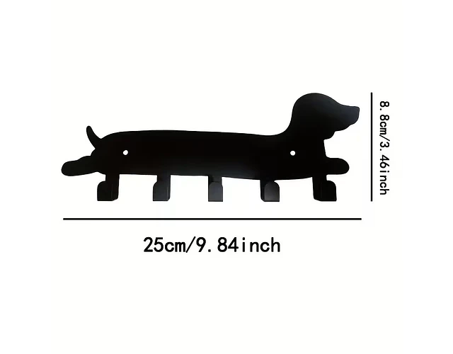 Gancho metal para llaves perrito salchicha
