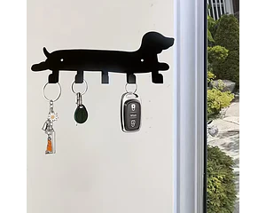 Gancho metal para llaves perrito salchicha