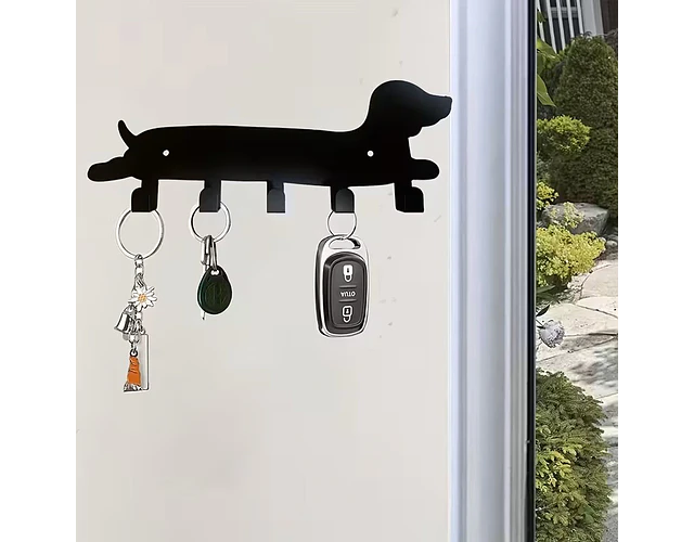 Gancho metal para llaves perrito salchicha